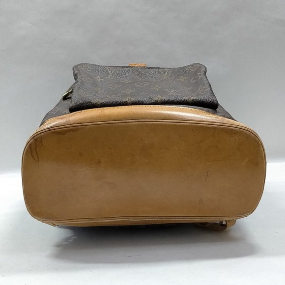 LOUIS VUITTON Montsouris Gm Brown Monogram Coated Canvas Backpack - Picture 9 of 15